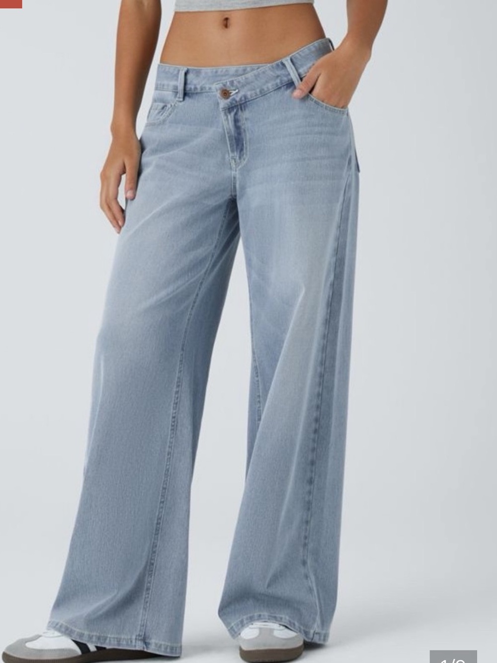 HALARA Light Blue Wide-Leg Jeans — Relaxed Flare